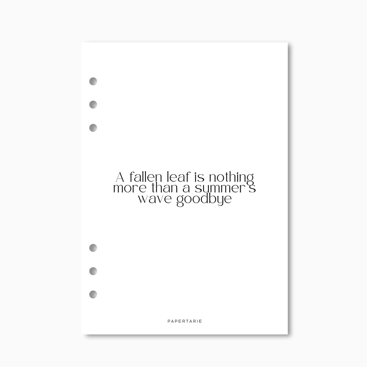 Printed | Planner Dashboard | Autumn Duo | Fallen Leaves and Vellum Pair | A5, A6, Personal | Minimal | Aesthetic