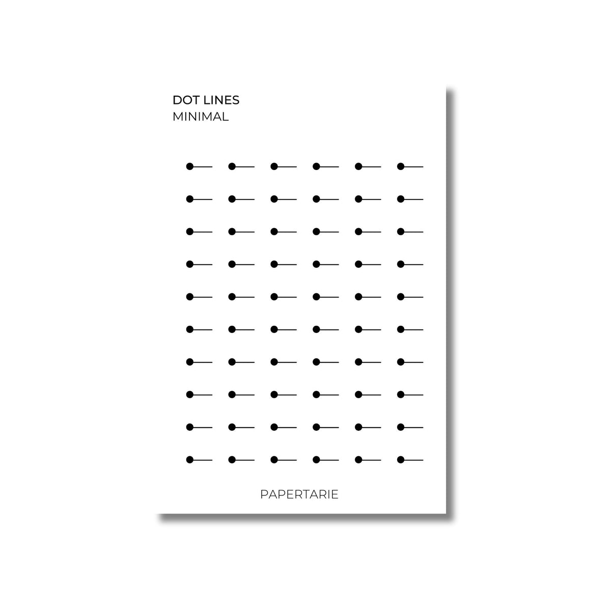 Dot Line Stickers | Transparent | Matte | Glossy | Standard Size | Planner | Journal