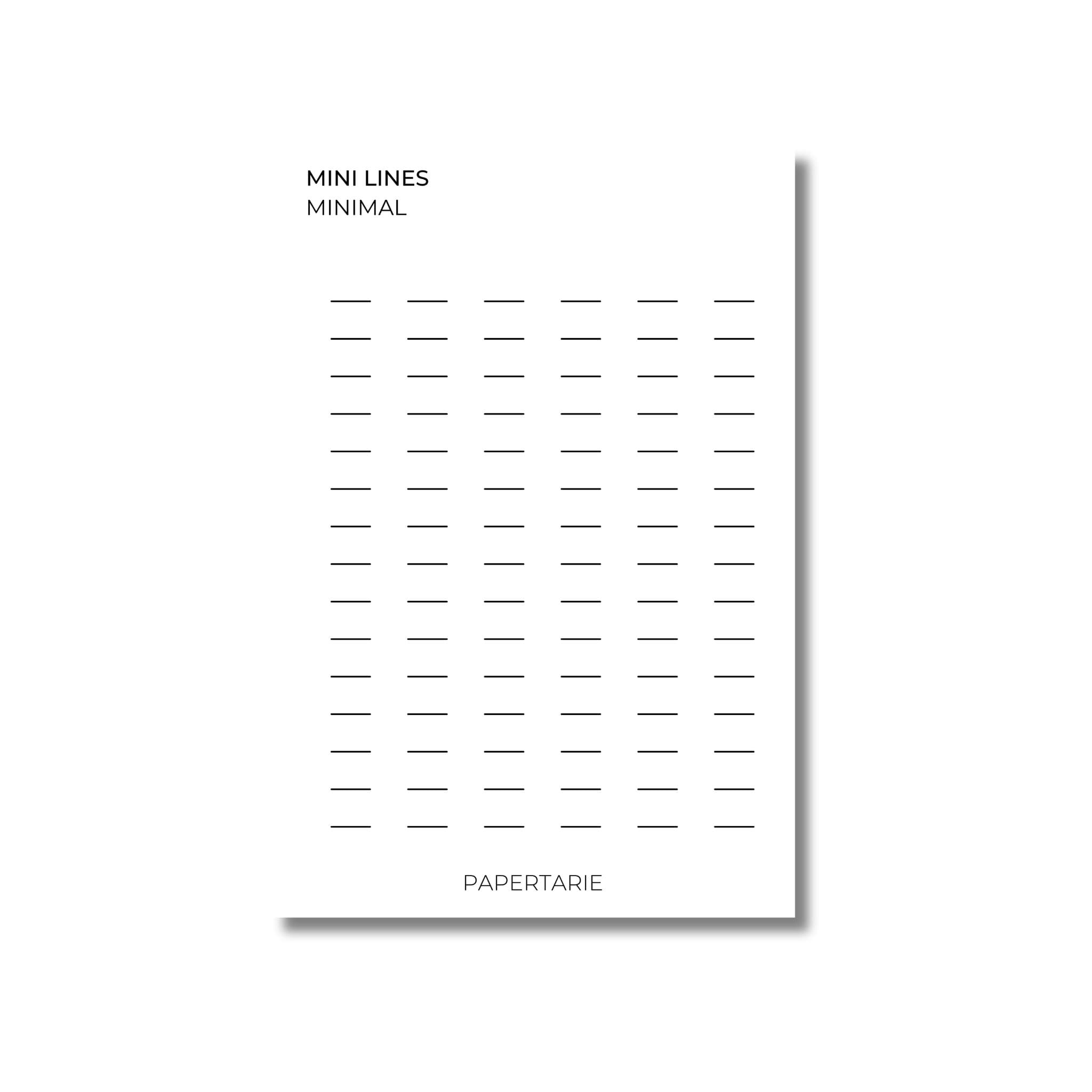 Mini Line Stickers | Transparent | Matte | Glossy | Standard Size | Planner | Journal