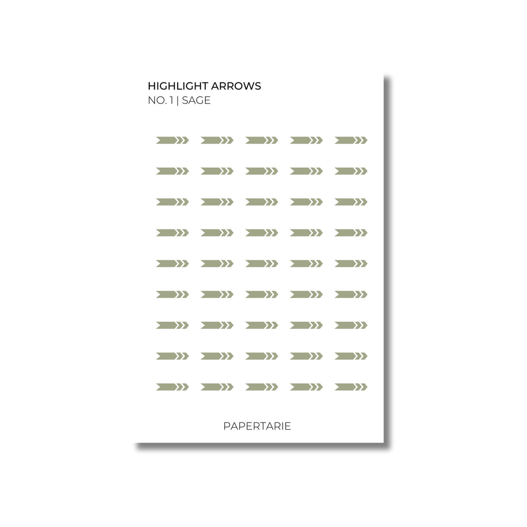 Highlight Arrow Stickers | Transparent | Standard Size | Planner Stickers | Options