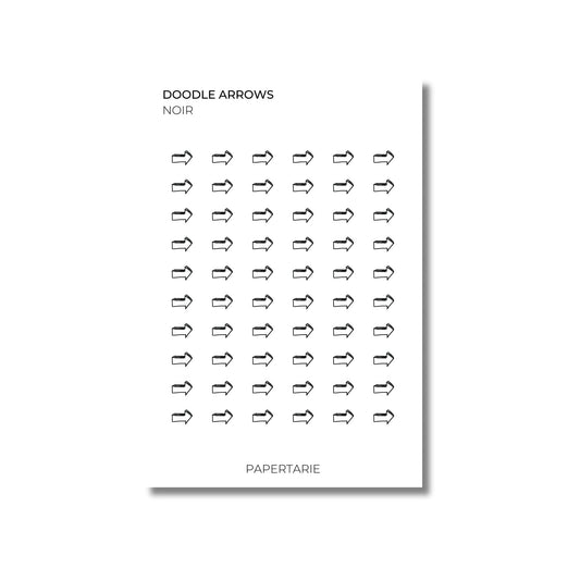 Doodle Arrows | Transparent | Matte | Glossy | Standard Size | Planner | Journal