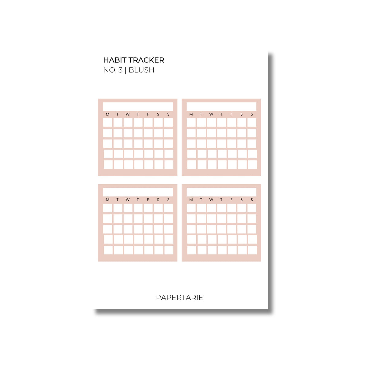 Habit Tracker Stickers | Week | Functional Stickers | Transparent Matte | Standard Size | Options