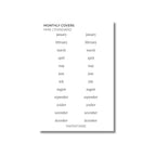 Mini Monthly Text Stickers | Custom | Transparent | Glossy | Matte | Standard Size | Options