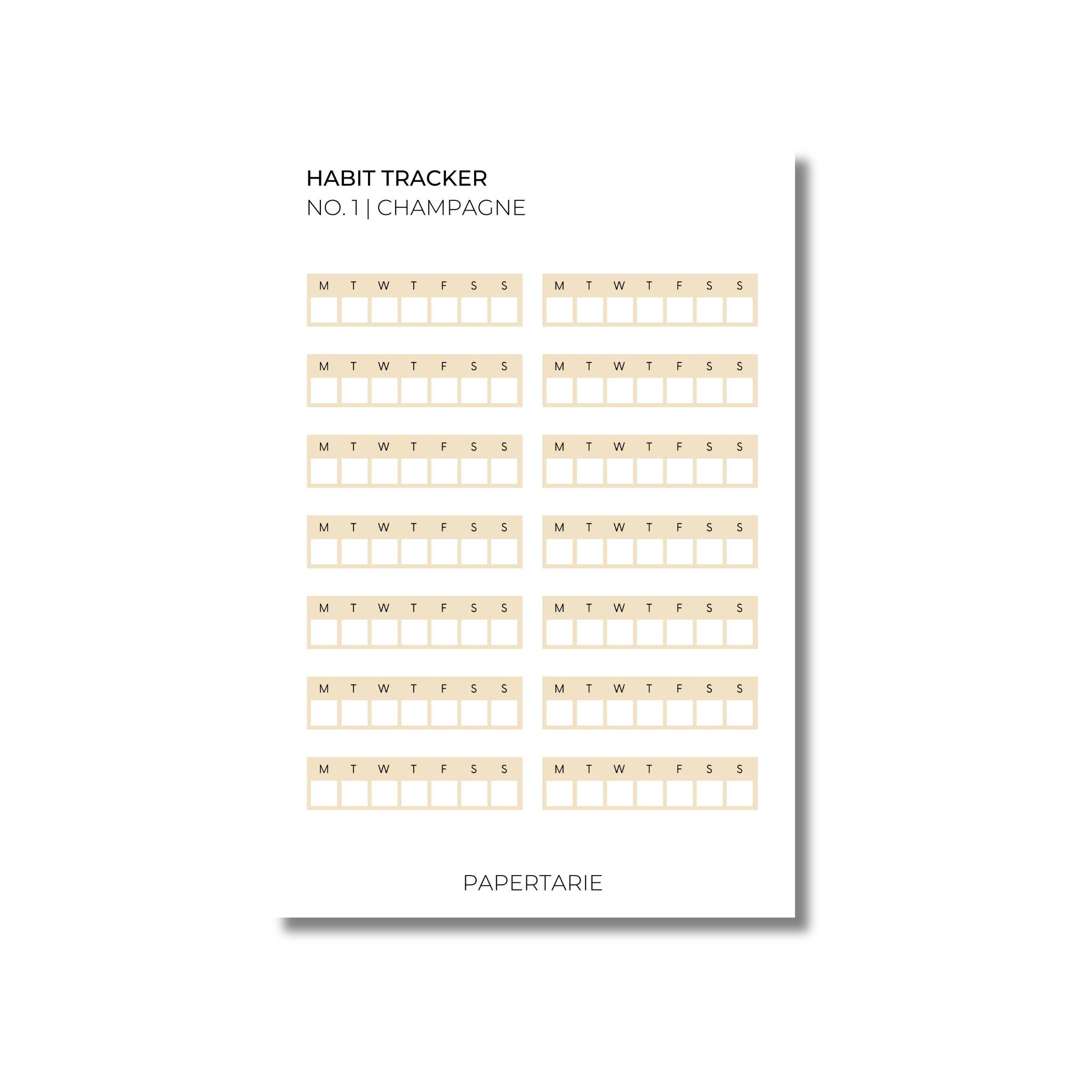 Habit Tracker Stickers | Week | Functional Stickers | Transparent Matte | Standard Size | Options