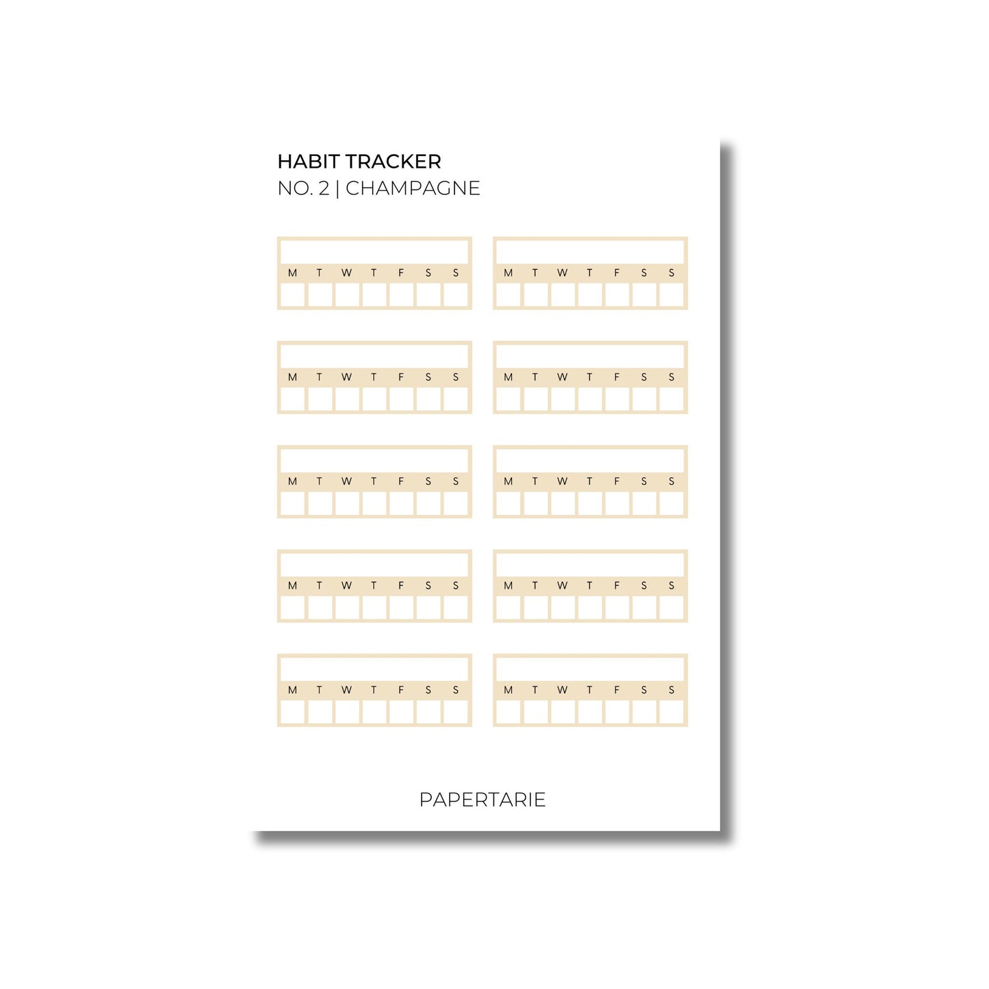 Habit Tracker Stickers | Week | Functional Stickers | Transparent Matte | Standard Size | Options