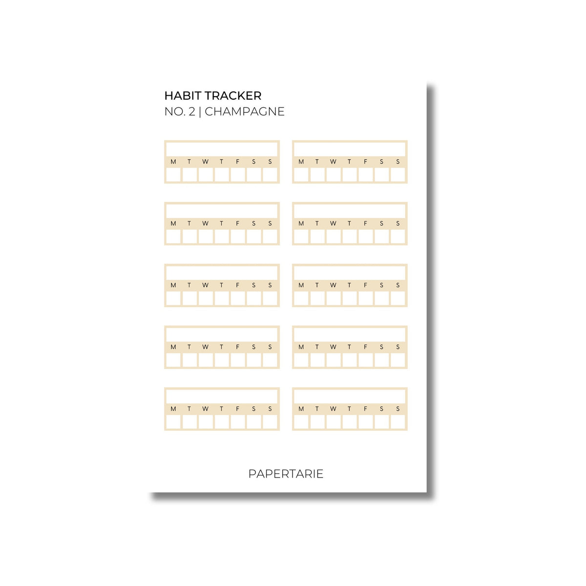 Habit Tracker Stickers | Week | Functional Stickers | Transparent Matte | Standard Size | Options