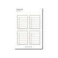 Checklist | Functional Stickers | Transparent Matte | Standard Size | Options