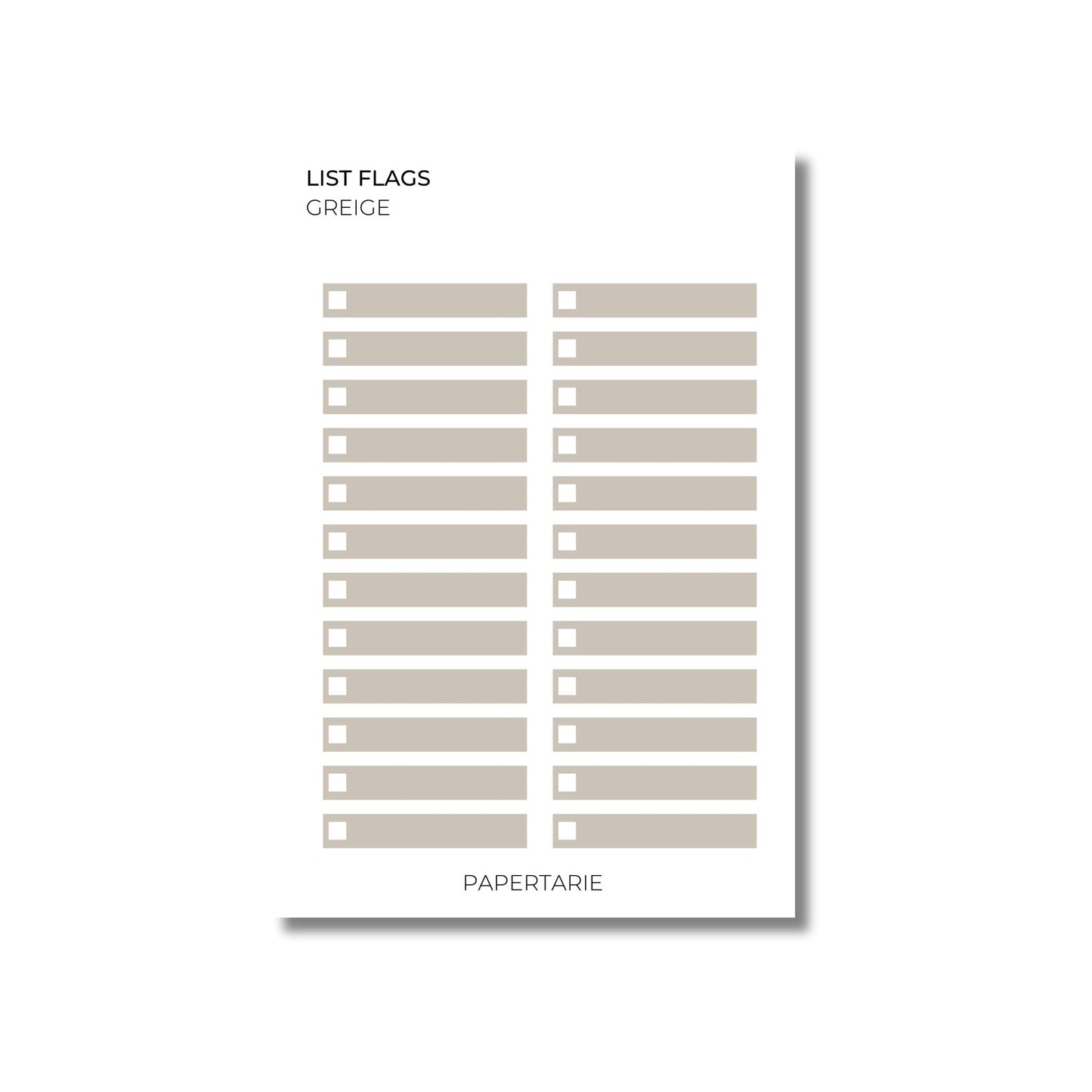 List Flag | Functional Stickers | Transparent Matte | Standard Size | Options