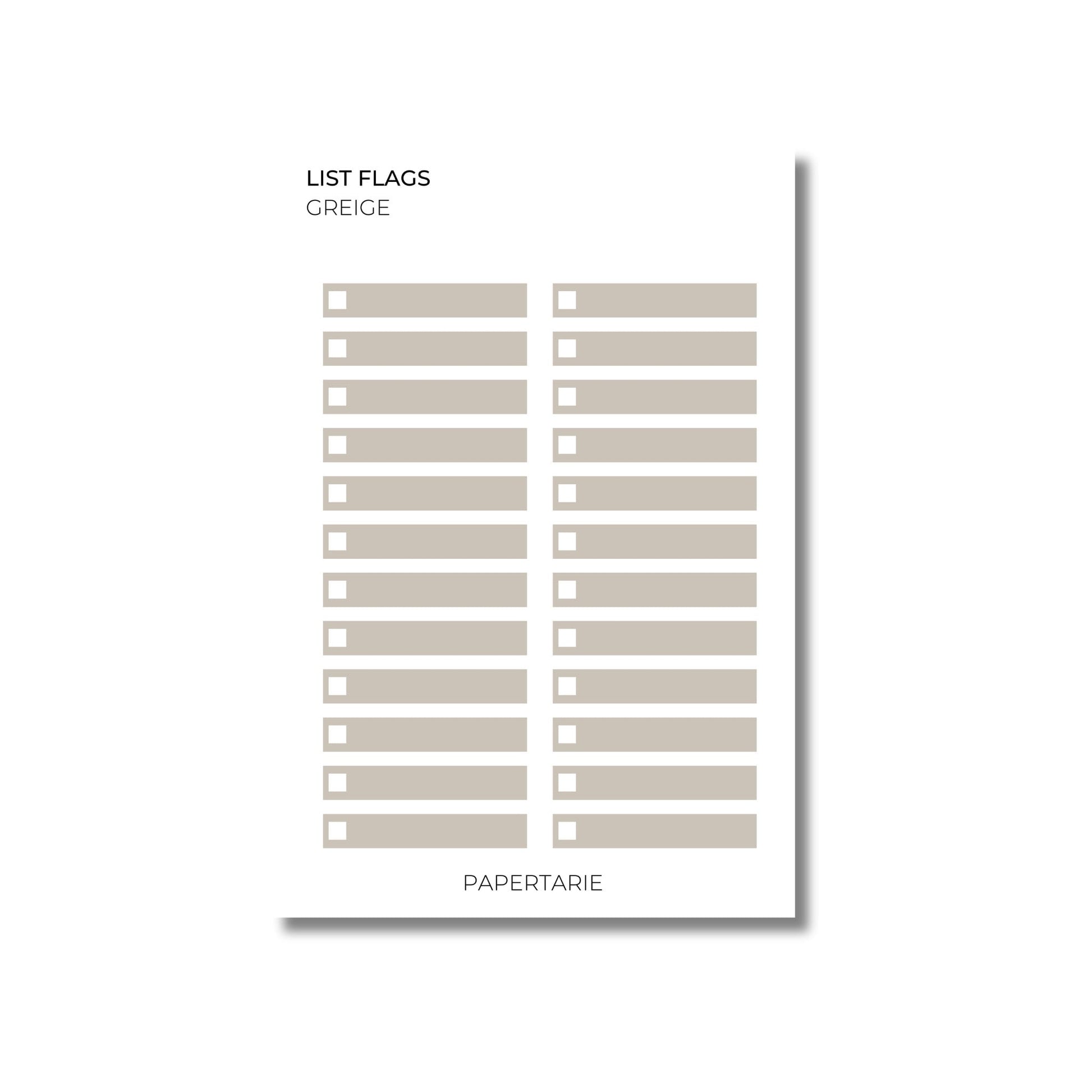 List Flag | Functional Stickers | Transparent Matte | Standard Size | Options