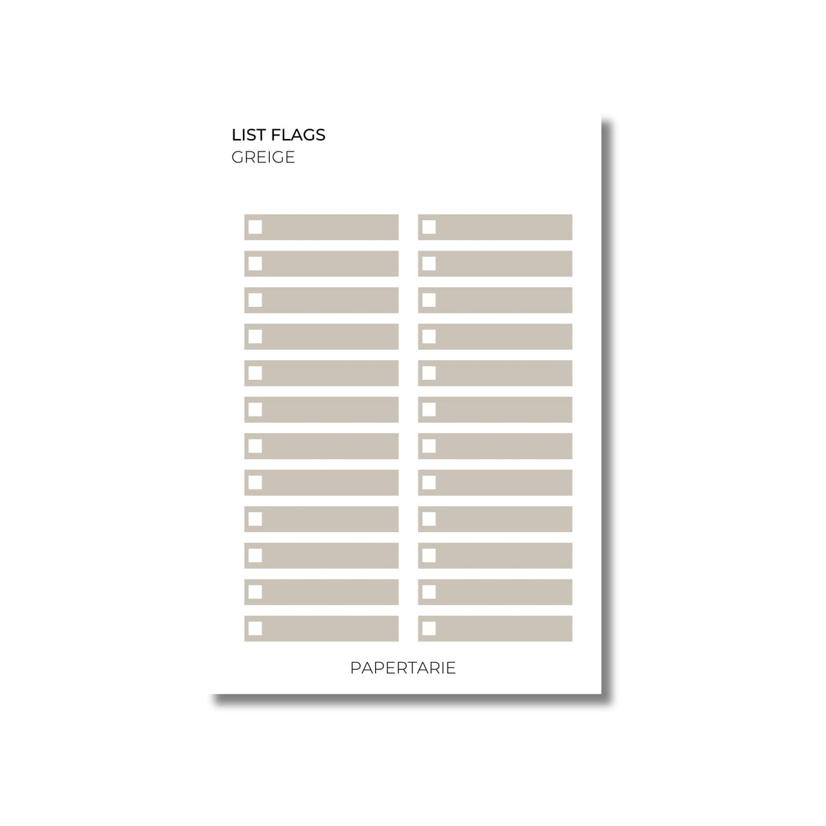 List Flag | Functional Stickers | Transparent Matte | Standard Size | Options