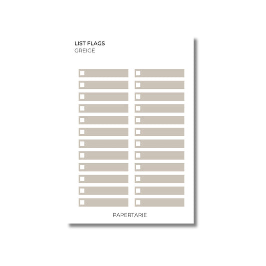 List Flag | Functional Stickers | Transparent Matte | Standard Size | Options