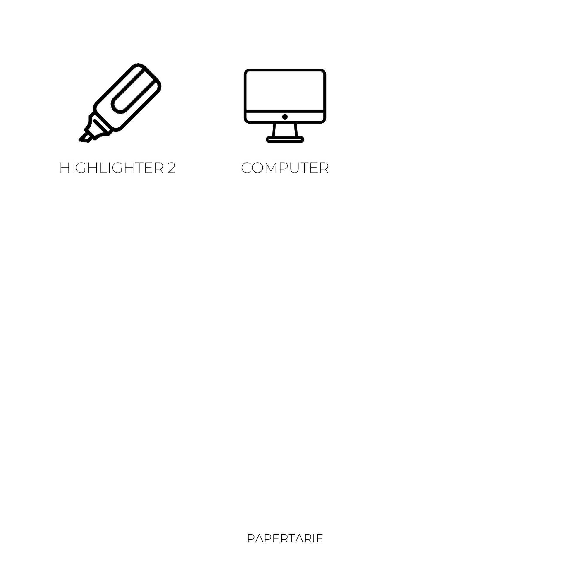 Mini Education Icon Stickers | Mini Icons | 39 Options | Transparent | Matte | Glossy | Minimal | Hobonichi | Planner Stickers
