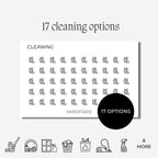 Mini Cleaning Icon Stickers | Mini Icons | 17 Options | Transparent | Matte | Glossy | Minimal | Hobonichi | Planner Stickers