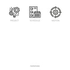 Micro Project Icon Stickers | Micro Icons | 12 Options | Transparent | Matte | Glossy| Minimal | Two Sizes | Planner Stickers | Hobonichi