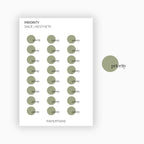 Dot Text Stickers | Custom | Typographic | Five Fonts | Transparent Matte | 12 Colours | Standard Size