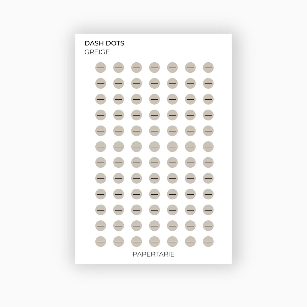 Dash Dots | Icon Stickers | Transparent | Matte | Glossy | Standard Size | Planner Stickers | Options