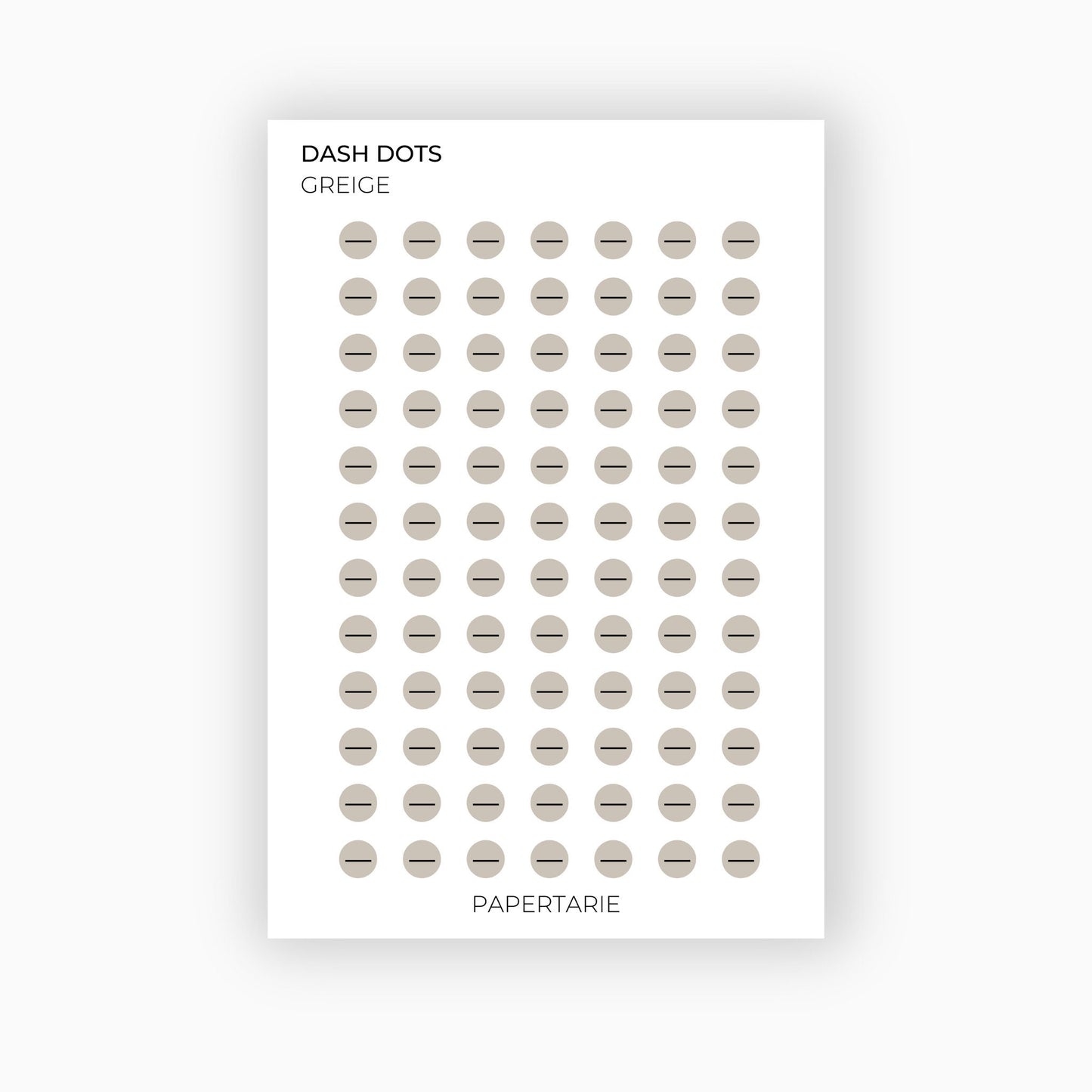 Dash Dots | Icon Stickers | Transparent | Matte | Glossy | Standard Size | Planner Stickers | Options