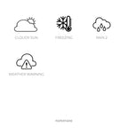 Mini Weather Icon Stickers | Mini Icons | 13 Options | Transparent | Matte | Glossy | Minimal | Hobonichi | Planner Stickers