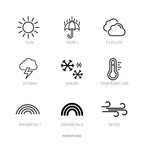 Mini Weather Icon Stickers | Mini Icons | 13 Options | Transparent | Matte | Glossy | Minimal | Hobonichi | Planner Stickers