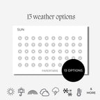 Mini Weather Icon Stickers | Mini Icons | 13 Options | Transparent | Matte | Glossy | Minimal | Hobonichi | Planner Stickers