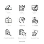 Mini Project Icon Stickers | Mini Icons | 12 Options | Transparent | Matte | Glossy| Minimal | Two Sizes | Planner Stickers | Hobonichi