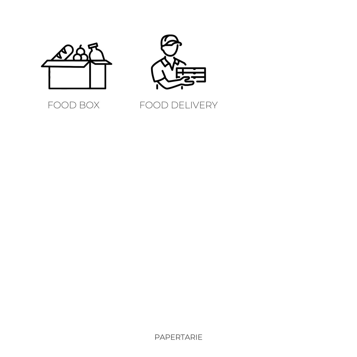 Mini Food Icon Stickers | Mini Icons | 38 Options | Transparent | Matte | Glossy | Minimal | Planner Stickers | Hobonichi