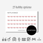 Hobby Icon Stickers | Mini Icon Stickers | 18 Options | Transparent Matte | Minimal | Planner Stickers