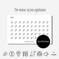Micro Icon Stickers | Micro Icons | 36 Options | Transparent | Matte | Glossy | Minimal | Planner Stickers | Hobonichi
