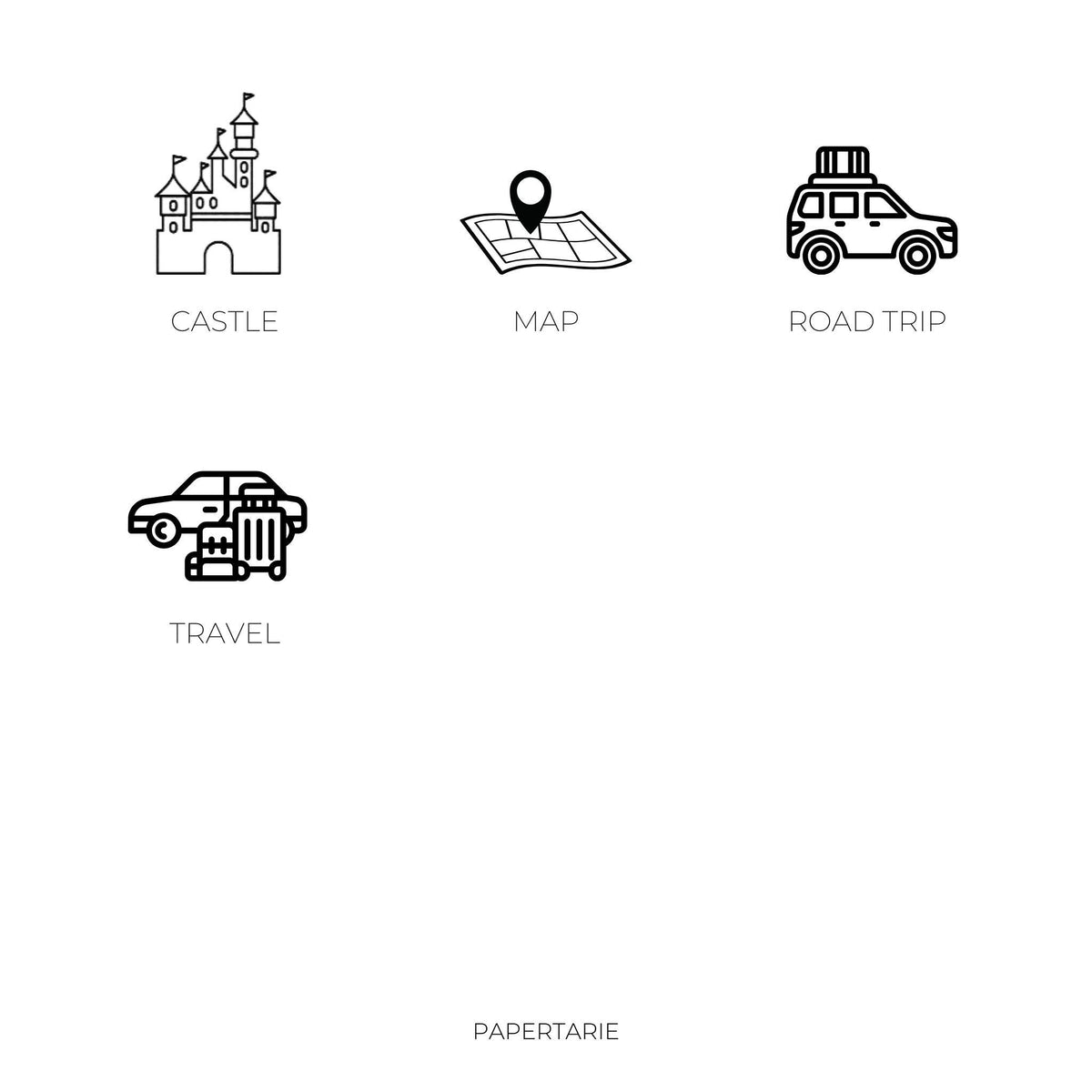 Holiday Icons | Mini Icon Stickers | 27 Options | Transparent Matte | Minimal | Options