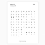 Mini Letter Stickers | Journaling Stickers | Transparent | Minimal | Stickers | Large Sheet | Matte | Glossy | Hobonichi