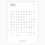 Mini Letter Stickers | Journaling Stickers | Transparent | Minimal | Stickers | Large Sheet | Matte | Glossy | Hobonichi
