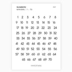 Maxi Number Stickers | Journaling Stickers | Transparent | Minimal | Stickers | Numbers| Large Sheet | Matte | Glossy | Hobonichi