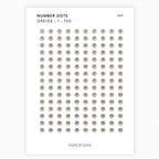 Mini Number Dots | Shape Stickers | Transparent | Matte | Glossy | Large Size | Options