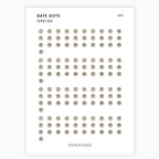 Mini Date Dots | Four Months | Shape Stickers | Transparent | Matte | Glossy | Large Size | Options