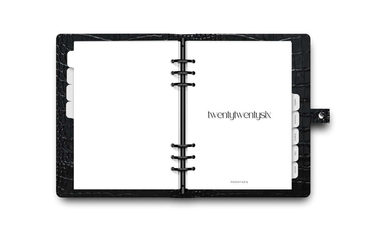 Printed | Planner Dashboard | Minimalist | 2026 | A5, A6, Personal | Minimal | Premium Card Stock or Vellum