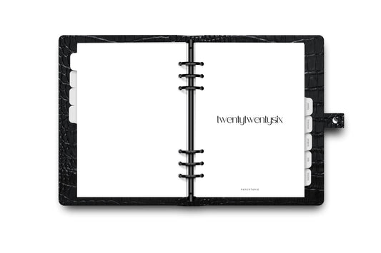 Printed | Planner Dashboard | Minimalist | 2026 | A5, A6, Personal | Minimal | Premium Card Stock or Vellum