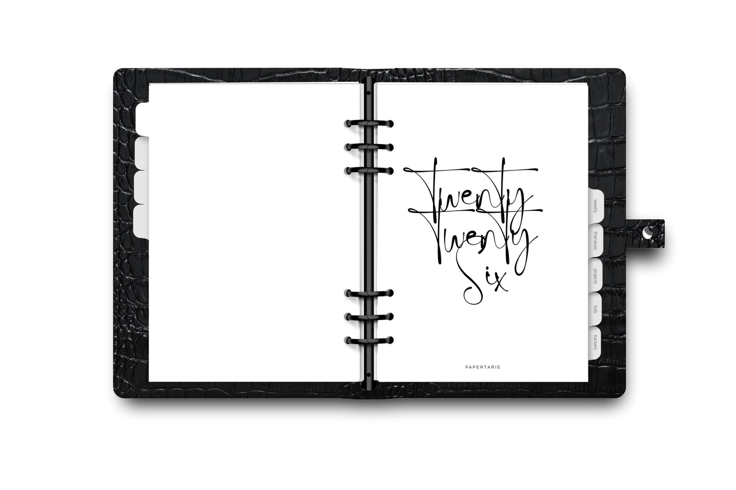 Printed | Planner Dashboard | Minimal Script | 2024 | A5, A6, Personal, Pocket | Minimal | Premium Card Stock or Vellum