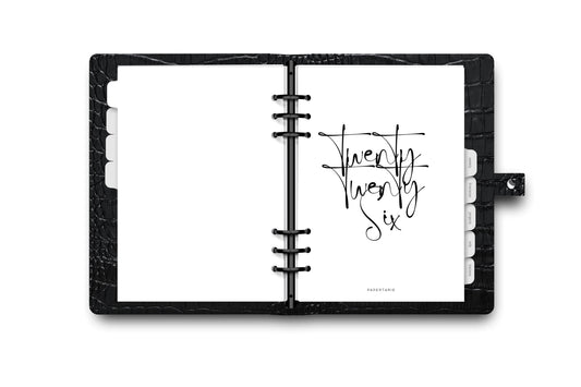 Printed | Planner Dashboard | Minimal Script | 2024 | A5, A6, Personal, Pocket | Minimal | Premium Card Stock or Vellum