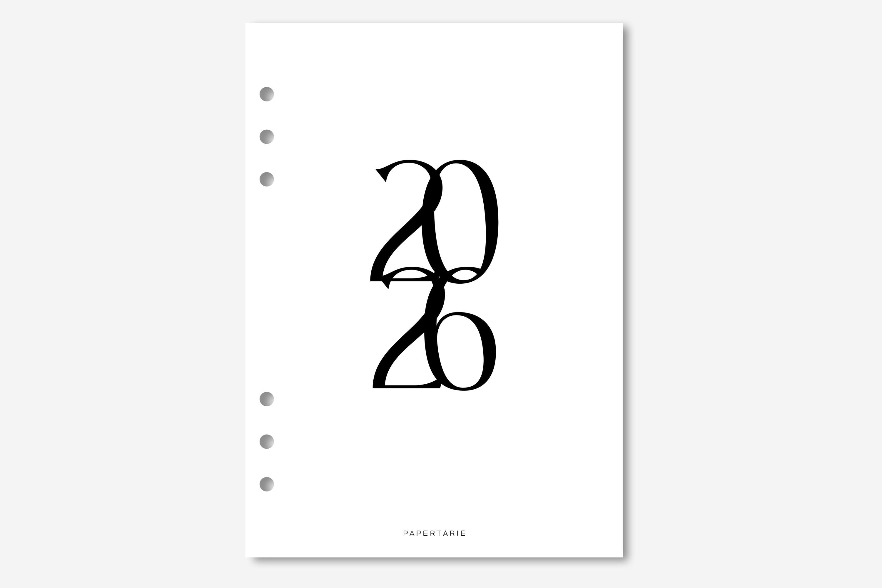 Printed | Planner Dashboard | Linked Text | 2026 | Two Options | A5, A6, Personal | Minimal | Premium