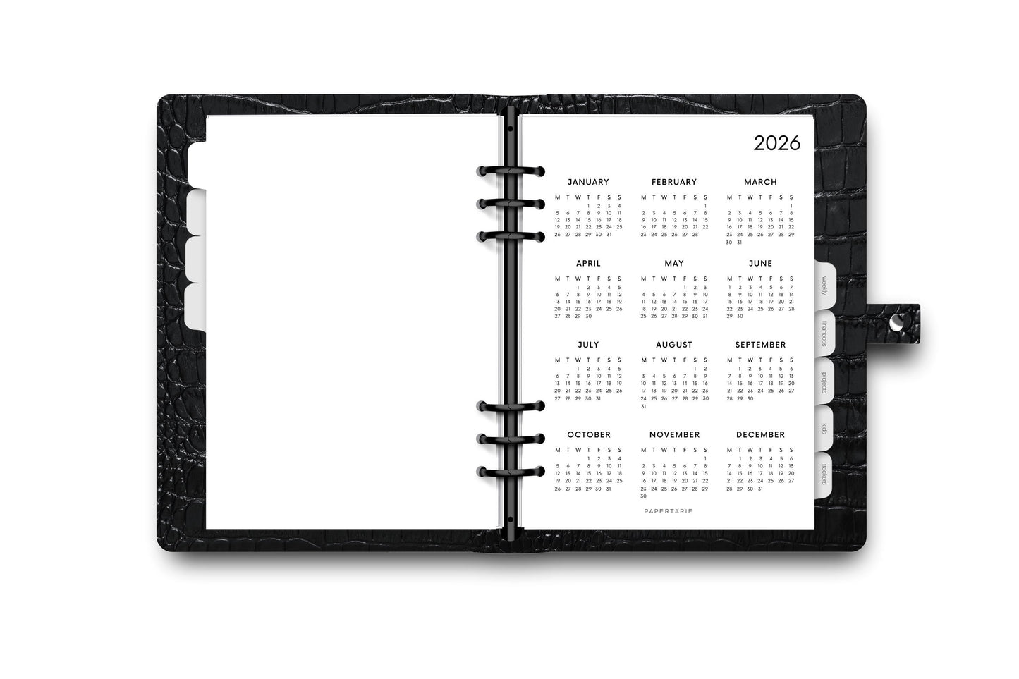 Printed | Planner Insert | 2026 Calendar 1 | Minimal | A5 | Personal | A6 Size | Two Options | Matching Items