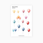 Deco Planner Stickers | Balloons | Standard Sheet | Transparent | Planner Stickers