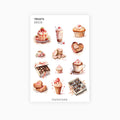 Deco Planner Stickers | Treats | Standard Sheet | Transparent | Matte | Glossy | Planner Stickers