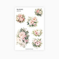 Deco Planner Stickers | Blushed | Standard Sheet | Transparent | Matte | Planner Stickers | Florals | Botanical