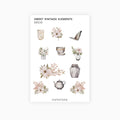 Deco Planner Stickers | Sweet Vintage | Standard Sheet | Transparent | Matte | Glossy | Botanical Planner Stickers | Florals
