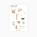 Eco Self Care Stickers | Planner Deco Stickers | Standard Sheet | Transparent Matte | Options