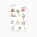 Deco Planner Stickers | Pink Blooms | Standard Sheet | Transparent | Matte | Gloss | Planner Stickers | Florals | Botanical