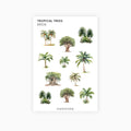 Deco Planner Stickers | Tropical Trees | Standard Sheet | Transparent | Matte | Glossy | Botanical Planner Stickers | Florals