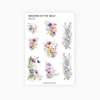 Deco Planner Stickers | Whisper of the Wild | Standard Sheet | Transparent | Matte | Glossy | Planner Stickers | Florals | Botanical