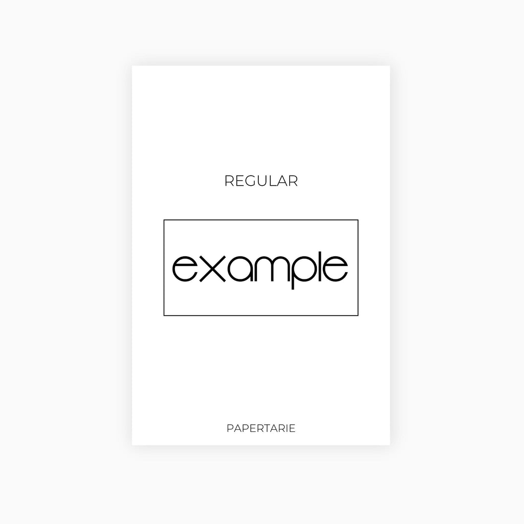 Dot Text Stickers | Custom | Typographic | Five Fonts | Transparent Matte | 12 Colours | Standard Size