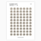 Maxi Number Dots | Shape Stickers | Transparent | Matte | Glossy | Large Size | Options
